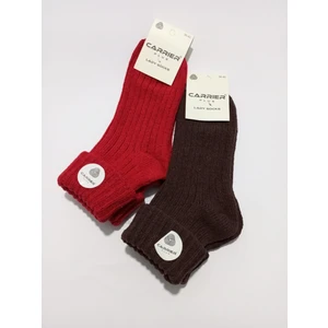 Bayan Yün Çorap Kıvrık Modelli 2'li