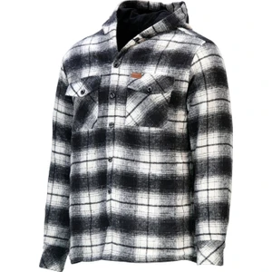 Erkek Regular Fit Kapitoneli Kapüşonlu Çıtçıtlı Oduncu Siyah Gömlek