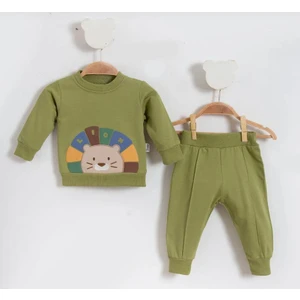 Uras Desing Erkek Bebek Lion Baskı Pamuk Takım
