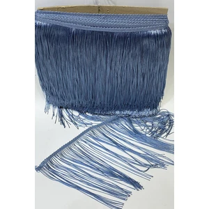 Indigo Mavi Saçak Püskül Şerit