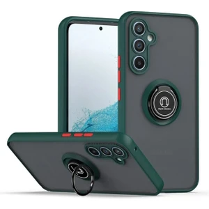 M.TK Moveteck Samsung Galaxy S24 Kılıf Mat Parmak Izi Yapmaz Renkli Tuşlu Yüzüklü Standlı Kamera Korumalı Zırh Tank Military