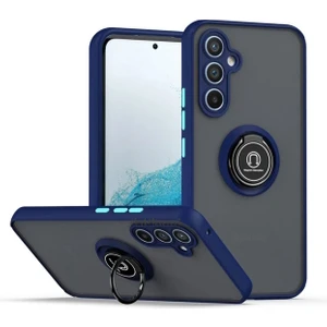 M.TK Moveteck Samsung Galaxy S24 Kılıf Mat Parmak Izi Yapmaz Renkli Tuşlu Yüzüklü Standlı Kamera Korumalı Zırh Tank Military