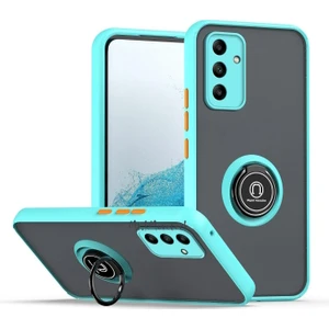 M.TK Moveteck Samsung Galaxy A05S Kılıf Mat Parmak Izi Yapmaz Renkli Tuşlu Yüzüklü Standlı Kamera Korumalı Zırh Tank Military