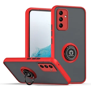 M.TK Moveteck Samsung Galaxy A05S Kılıf Mat Parmak Izi Yapmaz Renkli Tuşlu Yüzüklü Standlı Kamera Korumalı Zırh Tank Military