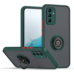 M.TK Moveteck Samsung Galaxy A05S Kılıf Mat Parmak Izi Yapmaz Renkli Tuşlu Yüzüklü Standlı Kamera Korumalı Zırh Tank Military