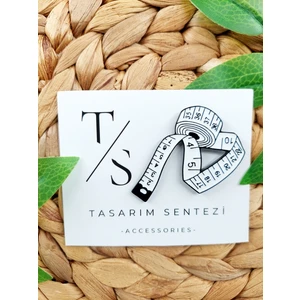 Tasarım Sentezi Rozet Metal Broş Yaka Okul Çantası Kıyafet Şapka Takı Aksesuar Mezura Terzi Metre Ölçü Klips Rosette