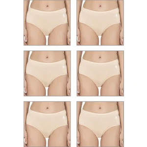Özkan Underwear Özkan 23922 6'lı Paket Kadın Pamuklu Modal Esnek Yumuşak Yüksek Bel Bato Külot