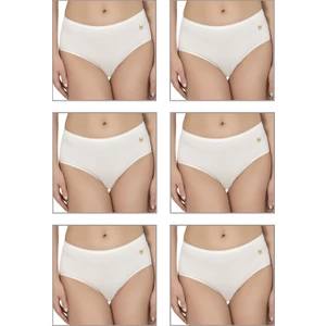 Özkan Underwear Özkan 23922 6'lı Paket Kadın Pamuklu Modal Esnek Yumuşak Yüksek Bel Bato Külot