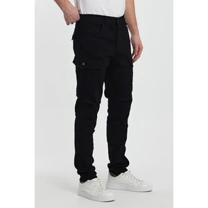 Erkek Günlük Rahat Kesim Moda Kargo Cepli Pantolon Siyah