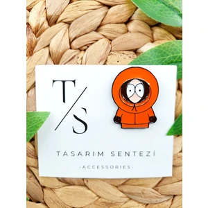 Tasarım Sentezi Rozet Metal Broş Yaka Okul Çantası Kıyafet Şapka Takı Aksesuar Kenny Mccormick South Park Rosette