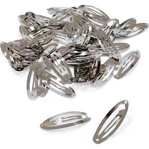 Kezban Tekstil 6 cm Gümüş Klipsli Çıt Çıt Toka Aparatı - Metal Çıt Çıt Toka Aparatı - 25 Adet