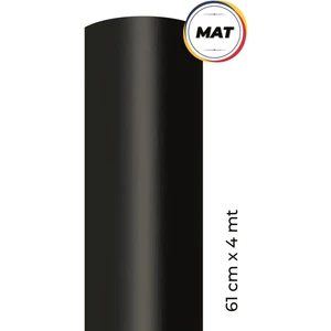 Mat Siyah Yapışkanlı Folyo 61 cm x 4 mt