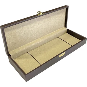 Sezgin Kutu ve Aksesuar Tesbih Kutusu Dikişi Deri Kahve 7 No