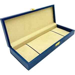 Sezgin Kutu ve Aksesuar Tesbih Kutusu Dikişi Deri Lacivert 7 No