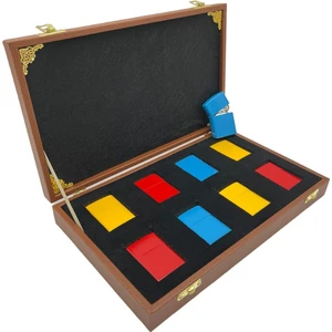 Sezgin Kutu ve Aksesuar Çakmak Koleksiyon Kutusu 8 Li Deri Taba