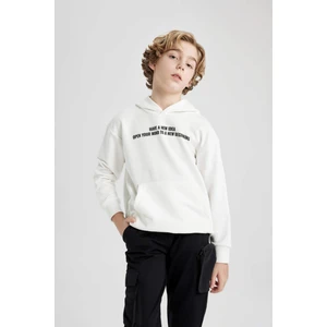 Erkek Çocuk Oversize Fit Kapüşonlu Baskılı Sweatshirt B6479A824SP