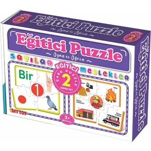 Eğitici Çark Puzzle Sayılar ve Meslekler
