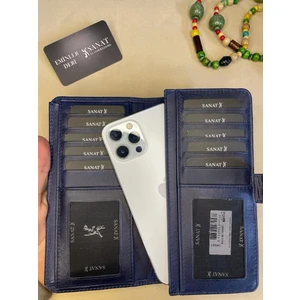 SANAT LEATHER SL-2102 19CM×9,5CM Telefon Bölmeli Ehliyet/kimlik Bölmeli  Deri Cüzdan Yeni Sezon Sanat Leather