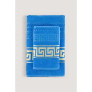 Arliva Home Greek Kadıfe Jakarlı Havlu