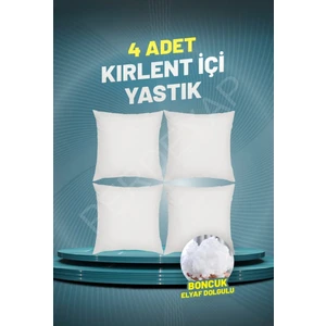 Premium Kırlent Iç Yastık Ultra Dolgun Silikon Elyaf Dolgulu Beyaz 45x45 Cm