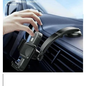 My Black Araç Torpido Üstü Telefon Tutucu Yüksek Kalite Güçlü Tutuş Hidrolik Kanatlı Vakumlu