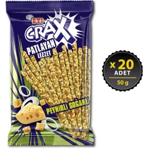 Crax Patlayan Lezzet Peynirli Soğanlı Çubuk Kraker 50 G x 20 Adet