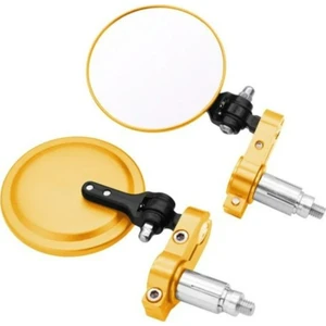 Motosiklet Gidon Aynası Üniversal Model Katlanabilir Kadem Ayarlı Cafe Racer Ayna Motor Gidon Aynası Yellow