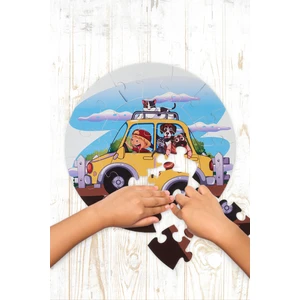 Ceo Design Sevimli Hayvan Dostlarımız Temalı Mega Boy Ahşap Puzzle 25PARÇA 42CM Çapında