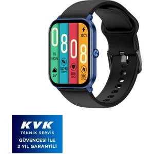 Ks Mini Amoled Ekranlı Akıllı Saat Mavi