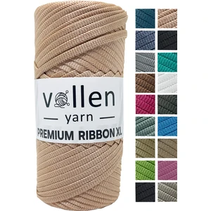 Vollen Yarn Premium Polyester Ribbon İp - 200 gr - 4 mm Polyester Düz Örgü Ipi