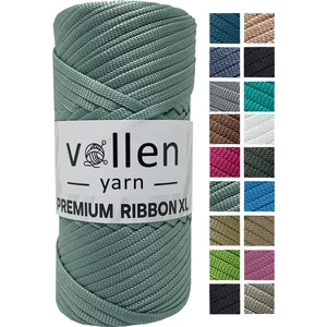 Vollen Yarn Premium Polyester Ribbon İp - 200 gr - 4 mm Polyester Düz Örgü Ipi