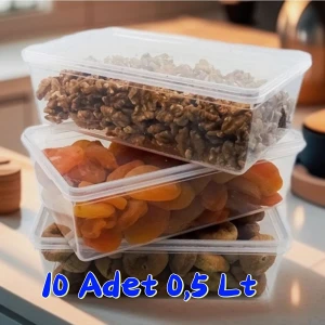 Plastik Kendinden Kilitli- Kapaklı Saklama Kabı Gıda&yemek&derin