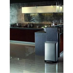 Çelik E-Cube 20 Litre Soft Close Pedallı Çöp Kovası - Inox