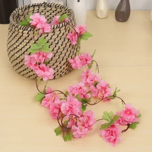 Yapay Çiçek Bahar Dalı Sarmaşık Japon Kiraz Çiçekli 230 cm 18 Çiçekli 1.kalite Dolanabilen Model