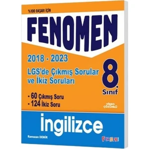 Fenomen Yayınları LGS İngilizce Çıkmış Sorular 2018 - 2023