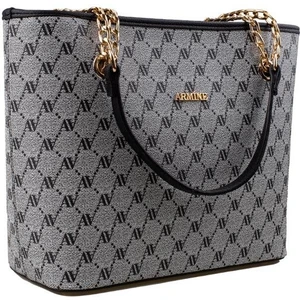 Gri Kadın Logolu Klasik Kol Çantası