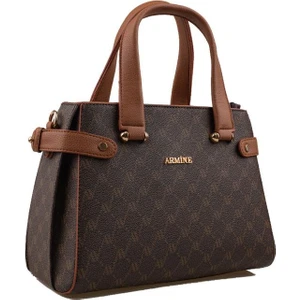 Kahverengi Orta Boy Noktalı Kadın Casual Çanta