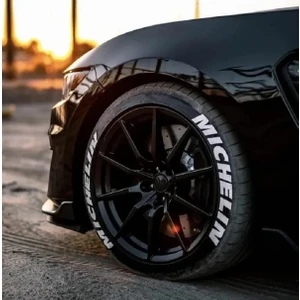 Lastik Yazısı / Araba Lastik Yazısı / Tire Text Michelin 4 Lü Set + Yapıştırıcı+Zımpara