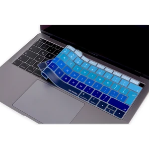 Laptop Macbook Air Klavye Koruyucu UK(EU) İngilizce Harf Baskılı A1932 ile Uyumlu Ombre