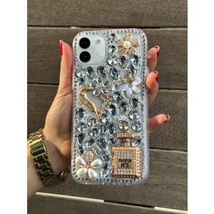 iPhone 11 Kılıf (Sadece iPhone 11 Uyumludur) Ultra Lüx Renkli Damla Taşlı Özel Tasarım Kılıf