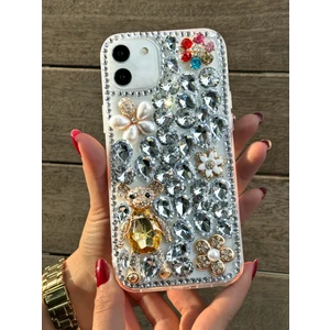 iPhone 11 Kılıf (Sadece iPhone 11 Uyumludur) Ultra Lüx Renkli Damla Taşlı Özel Tasarım Kılıf