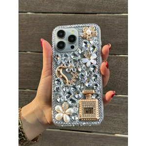 iPhone 15 Pro Kılıf (Sadece 15 Pro Uyumludur) Ultra Lüx Renkli Damla Taşlı Özel Tasarım Kılıf