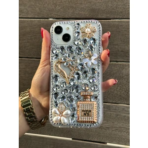 iPhone 14 Plus -15 Plus Kılıf (2 Model Ile Uyumludur)Ultra Lüx Damla Taşlı Özel Tasarım Kılıf