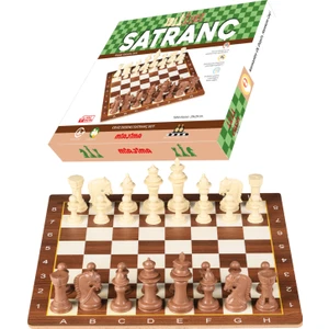 Ahşap Satranç Takımı Seti Ceviz Desenli Model