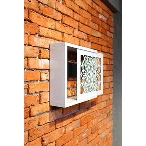 Doğan Life Modem Saklama Kutusu Sürgülü Model Yana Açılır 35Y x 40G x 11D Motifli Beyaz