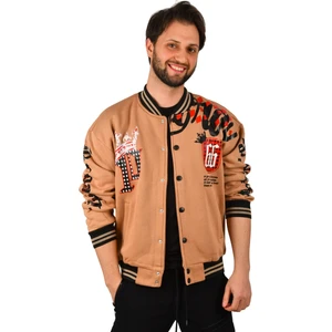 Kolları Önü ve Arkası Baskılı Üç Iplik Çıtçıtlı Kolej Mont 2304764