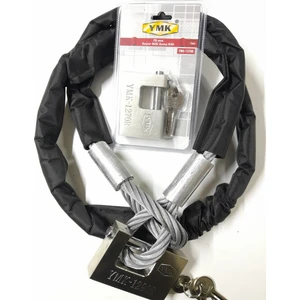 Lawrence Shop 1.5 Metre 14 mm Çelik Halat Yuma Kilit Motorsiklet Bağlama Halat Motosiklet Zincir Kılıflı