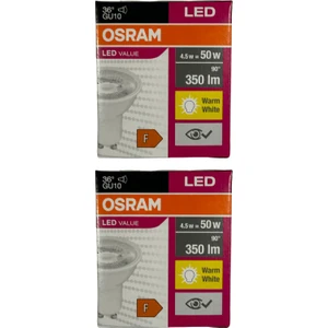 PAR16 4.5W (50W) 2700K (Sarı Işık) GU10 Duylu LED Spot (2 Adet)