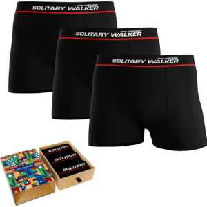 Erkek Modal Boxer Siyah Premium 3'lü Paket