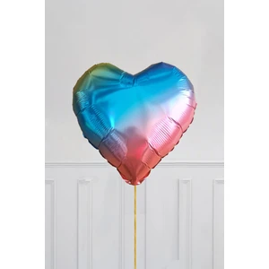 Gökkuşağı Renkleri Kalp Folyo Balon 18INÇ 45CM